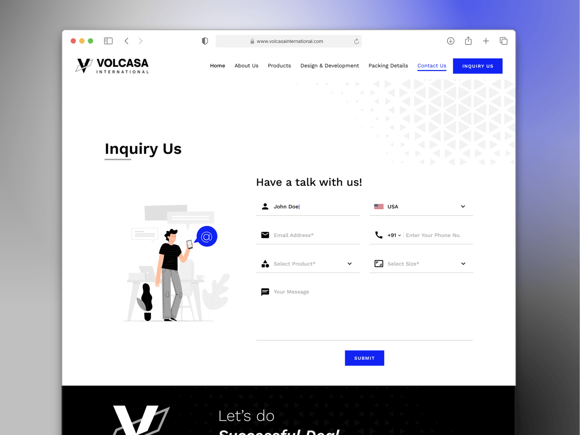 Volcasa International product catalog