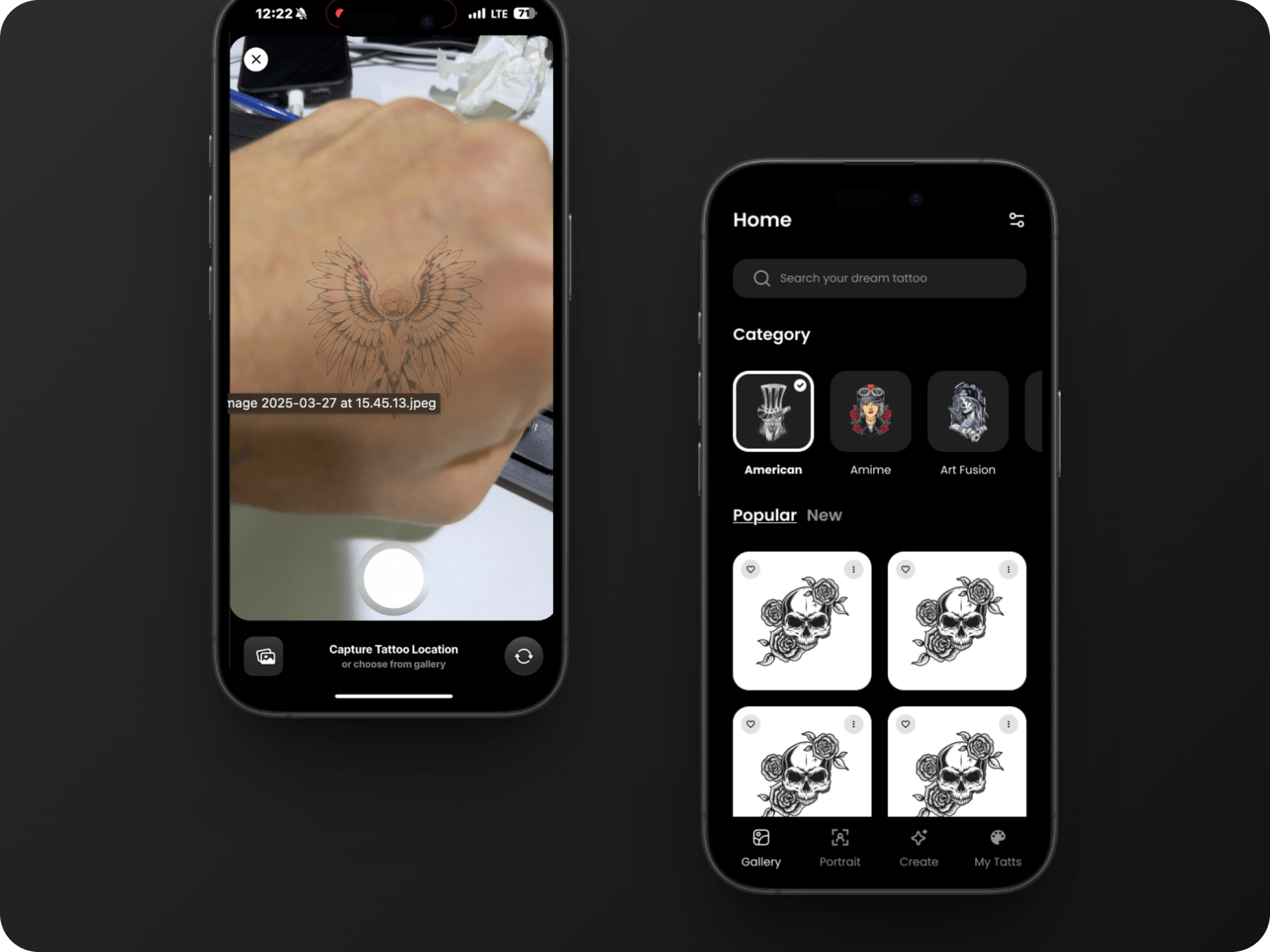 Tatoo AI-assisted resizing