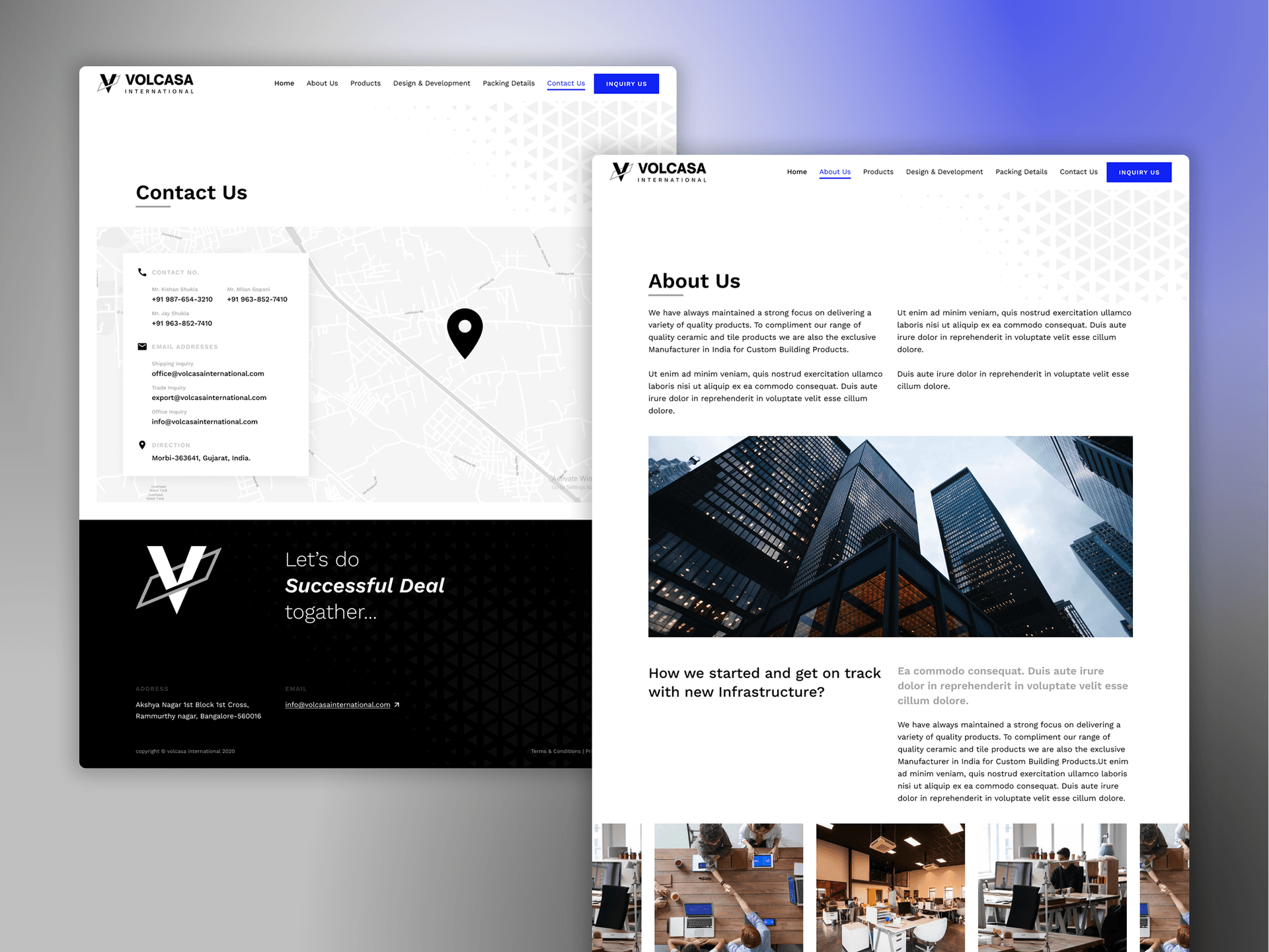 Volcasa International admin panel