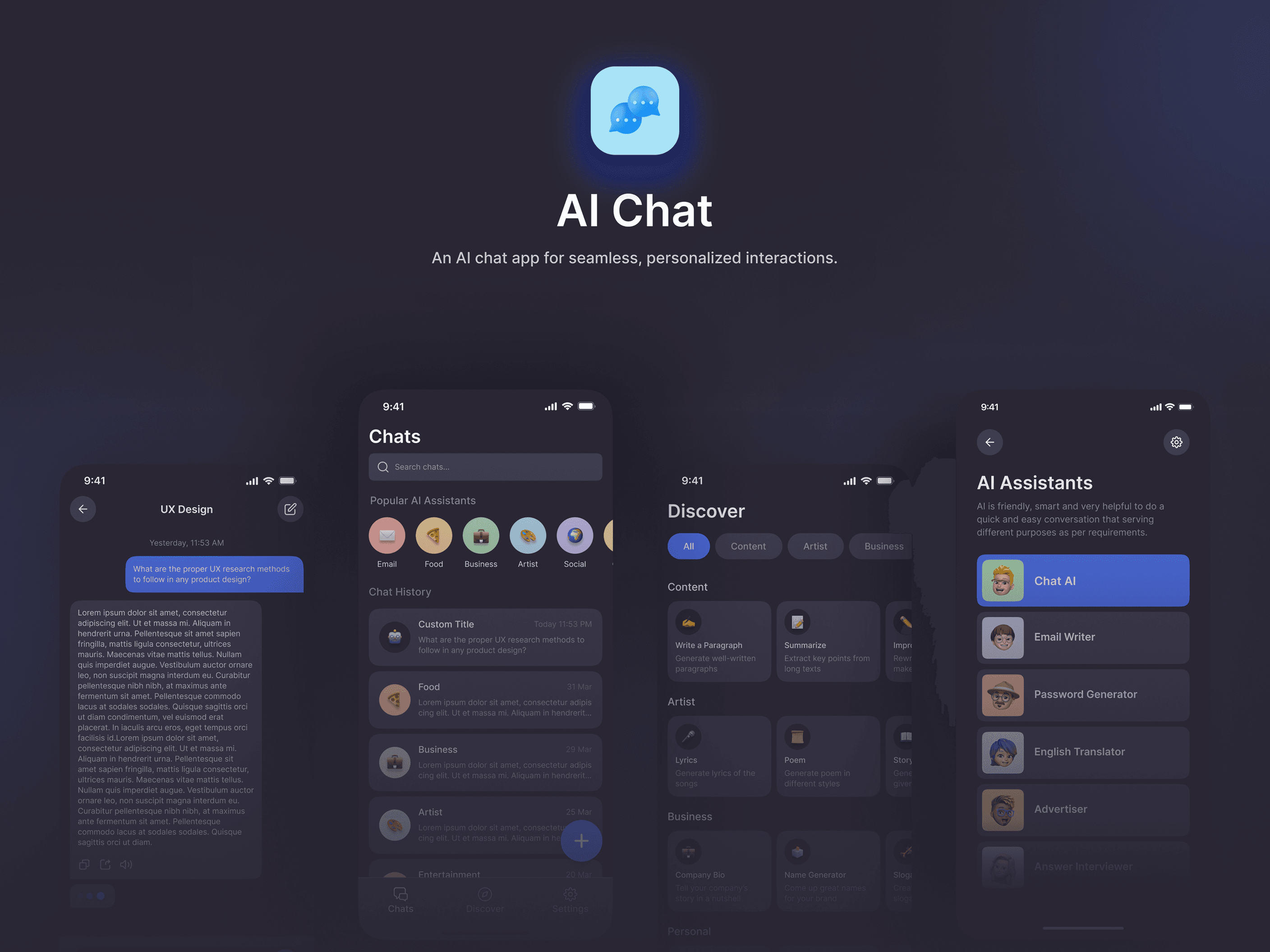 AI Chat mobile app