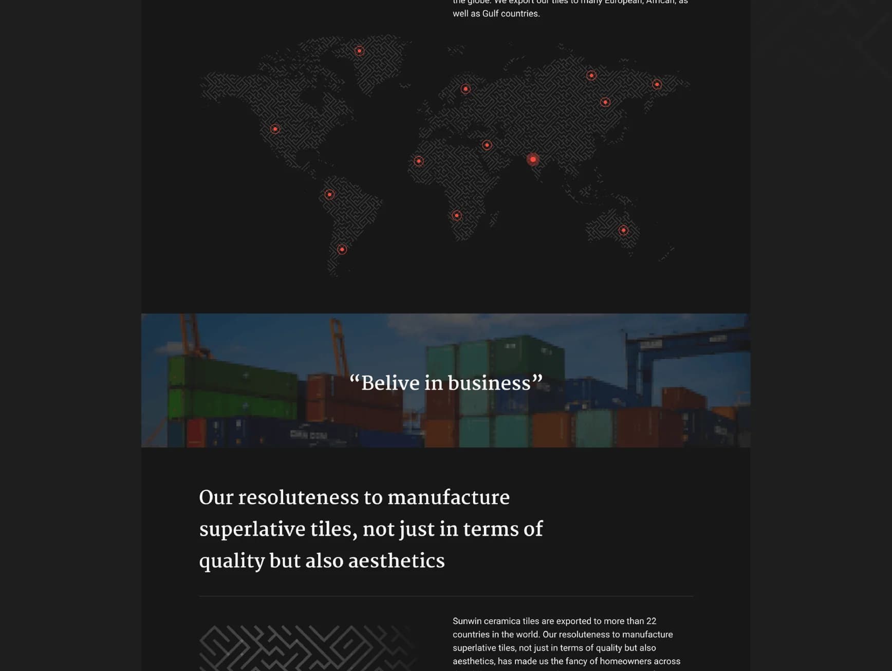 Sunwin corporate export website