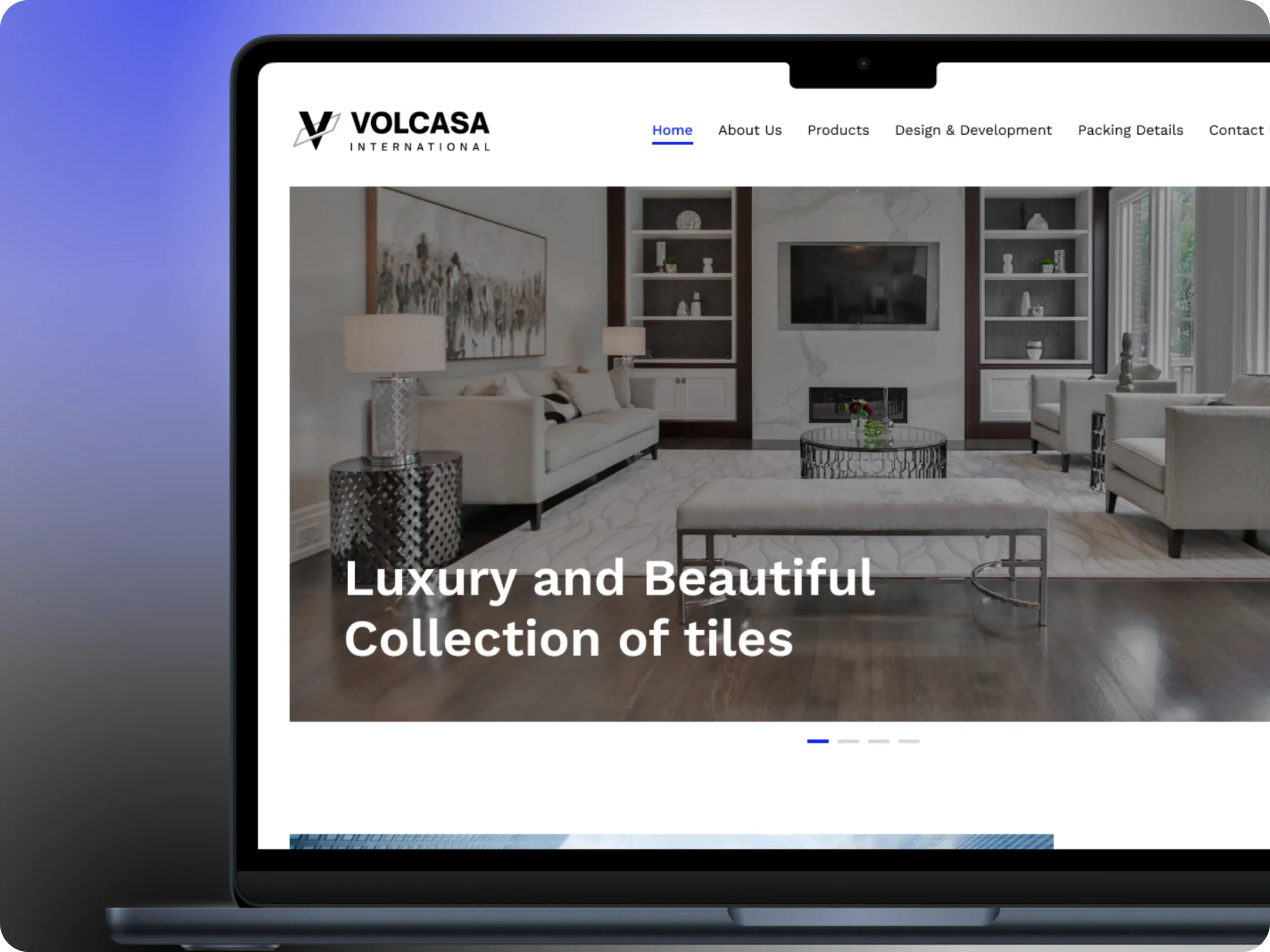Volcasa International tile exporter website