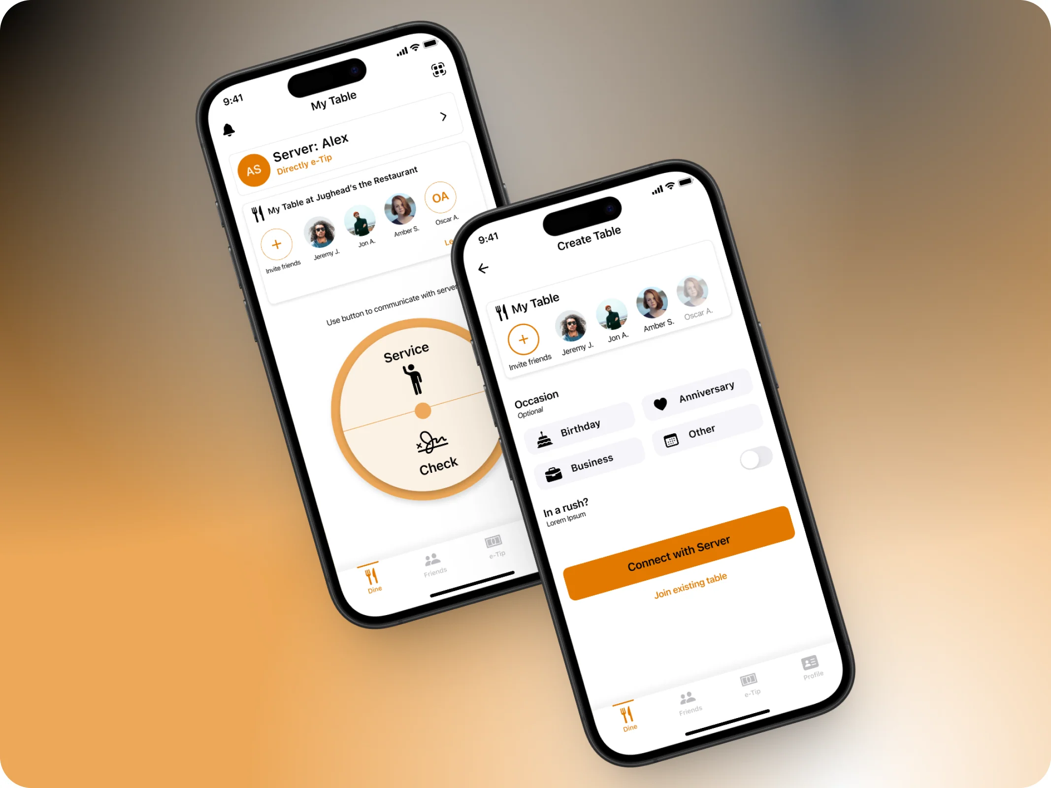 Perfecti guest app home and dining profile